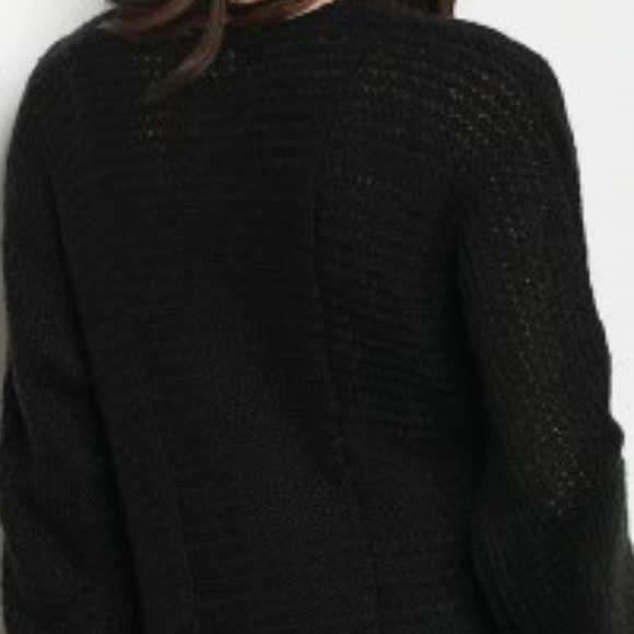 💋LAST S&M💋LONG KNIT BLACK CARDIGAN - Picture 2 of 2